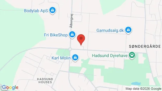 Lagerlokaler til salg i Hadsund - kort over placeringen