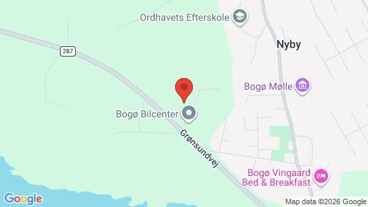 Lagerlokaler til leje i Bogø By - kort over placeringen
