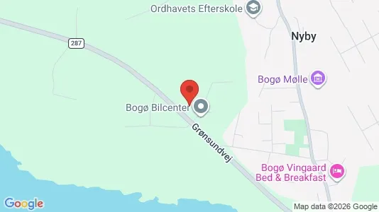 Lagerlokaler til salg i Bogø By - kort over placeringen