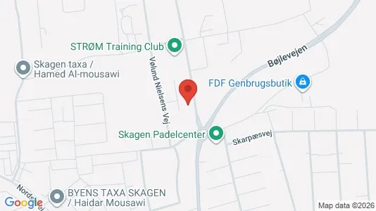 Lagerlokaler til salg i Skagen - kort over placeringen