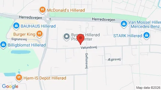 Lagerlokaler til leje i Hillerød - kort over placeringen