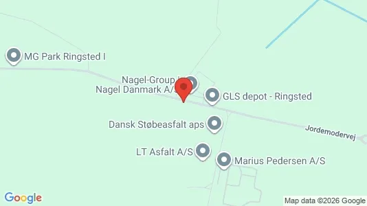 Værkstedslokaler til leje i Ringsted - kort over placeringen