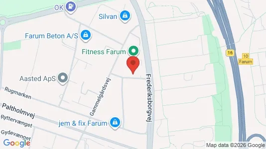 Lagerlokaler til leje i Farum - kort over placeringen