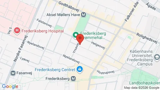 Værkstedslokaler til leje i Frederiksberg - kort over placeringen