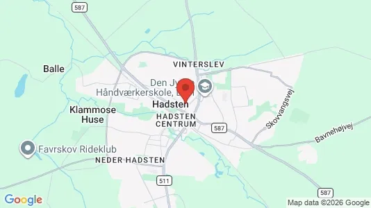 Værkstedslokaler til leje i Hadsten - Foto fra Google Street View