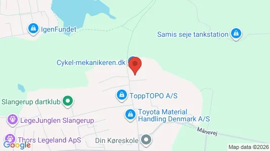 Lagerlokaler til leje i Slangerup - kort over placeringen