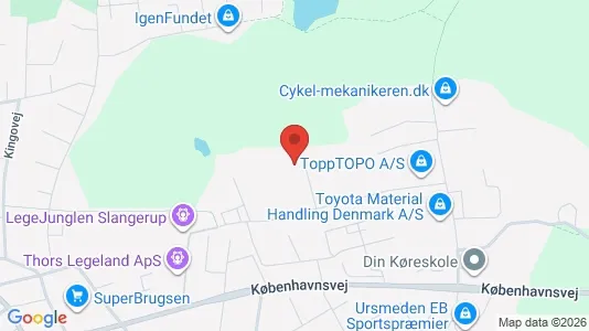 Kontorlokaler til leje i Slangerup - kort over placeringen