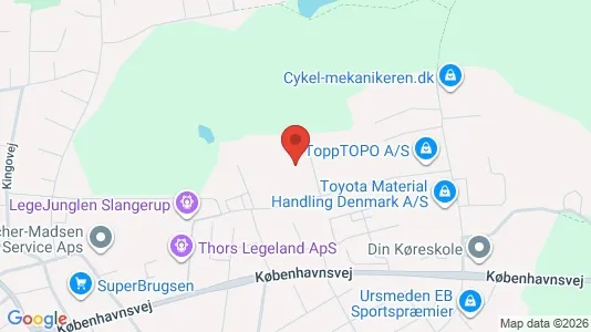 Lagerlokaler til leje i Slangerup - kort over placeringen