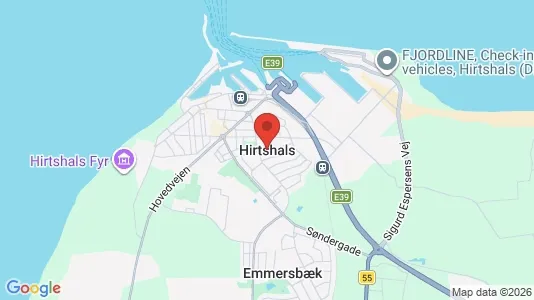Værkstedslokaler til salg i Hirtshals - kort over placeringen