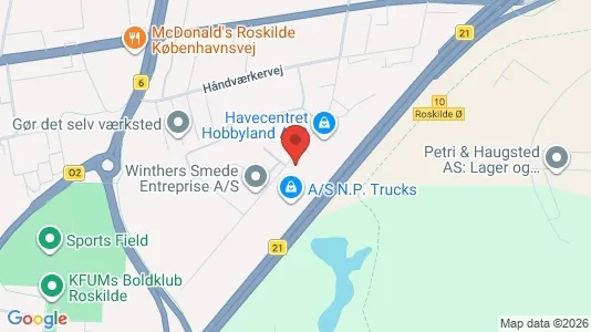 Lagerlokaler til leje i Roskilde - Foto fra Google Street View