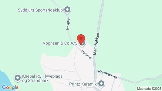 Lagerlokaler til salg i Knebel - kort over placeringen