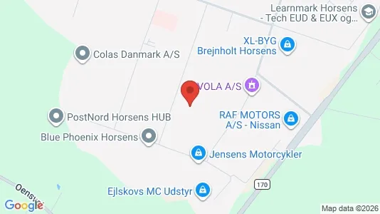 Lagerlokaler til leje i Horsens - kort over placeringen