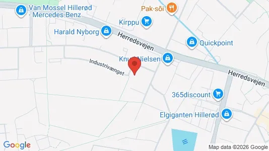 Lagerlokaler til salg i Hillerød - kort over placeringen
