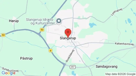 Værkstedslokaler til leje i Slangerup - kort over placeringen