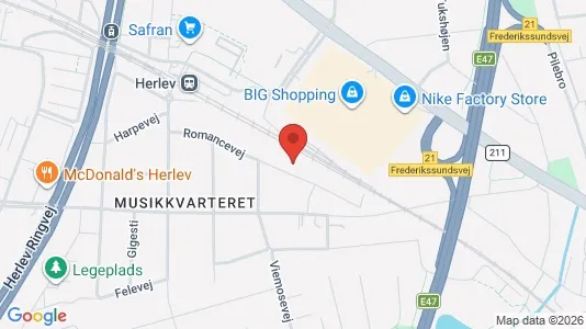 Lagerlokaler til salg i Herlev - kort over placeringen