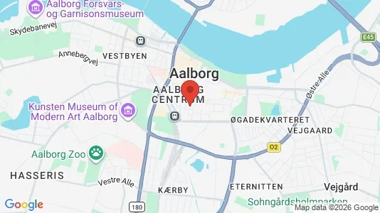 Lagerlokaler til leje i Aalborg Centrum - kort over placeringen