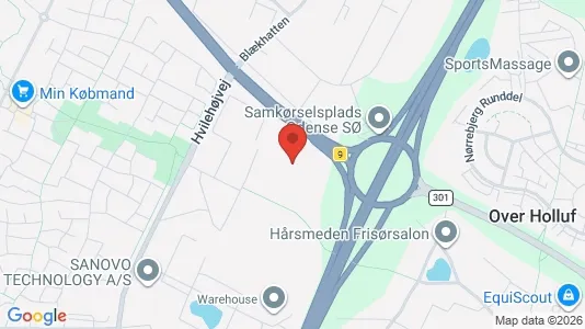 Værkstedslokaler til leje i Odense SØ - kort over placeringen