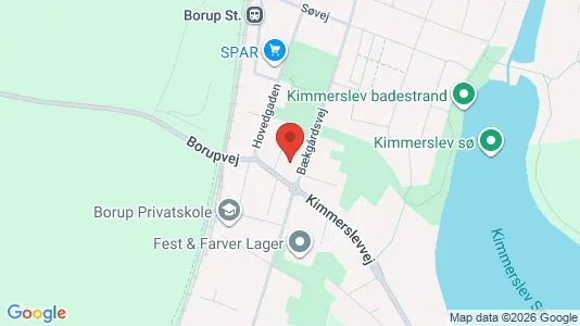 Lagerlokaler til salg i Borup - kort over placeringen